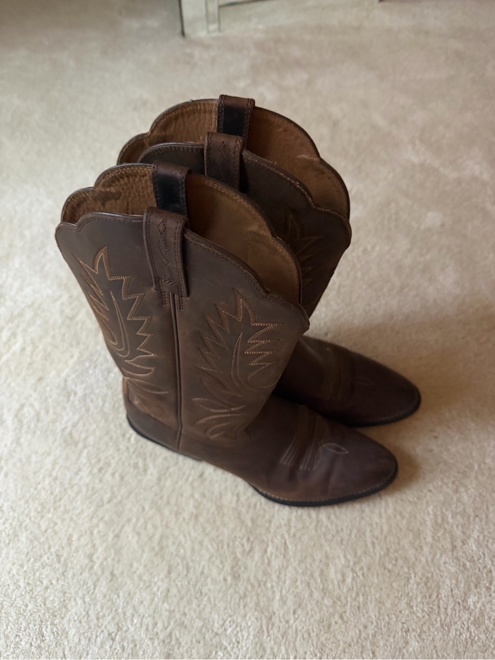 Ariat Brown Leather Western Heeled Boots